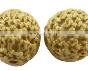 16mm Handmade Wool Wrapped Acrylic Beads Crochet Ball Beads(WA001Y-M) thumbnail-3