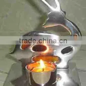 Aluminum Enameled Reindeer Tea Light Holder thumbnail-1