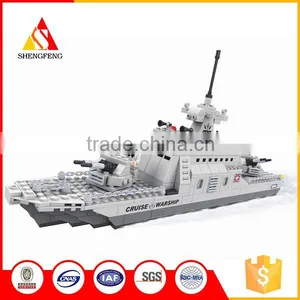 Safety ABS Toys Navy Cruise Warship Plastic Building Blocks thumbnail-1