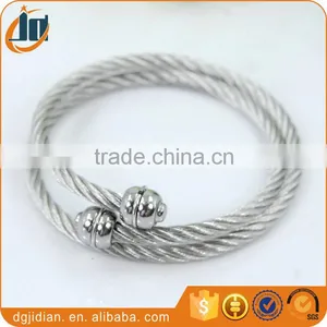 Wholesale Stailess Steel Cuff Bangle Bracelets,steel Rope Bangles thumbnail-2