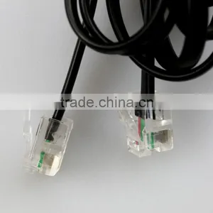 2015 Hot Sell Telephone Extension Cord 6P2C Plugs Round Cable thumbnail-4