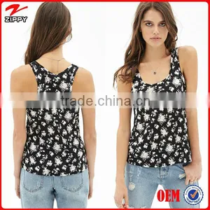 Women Tank Top Design 2014 Floral Print Racerback Women Tank Tops & Clothings China Supplier Online Shopping thumbnail-1
