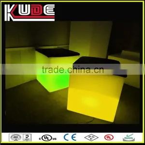 2 in 1 Plastic Bar Square Stools With Ice Bucket and LED Light thumbnail-5