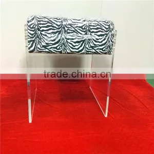 Acrylic Bar Stool Chairs Set Back thumbnail-1