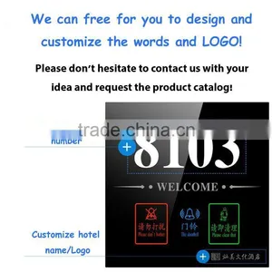 New Design OEM&ODM Fashion Electronic Hotel Room House Name Plates Glass With Great Price thumbnail-2