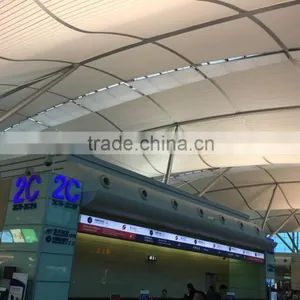 Tension Membrane Structure Ceiling Design , Silicon Fabric Tensiled Architecture thumbnail-2