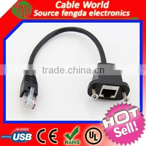 2015 NEW Cat5e RJ45 Male to Female Panel Mount Ethernet Network Cable With M3 Screw thumbnail-6