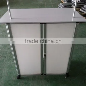 2016 Hotsales Aluminum Promotion Counter,promotion Table,exhibition Desk With Door thumbnail-2
