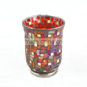 Mosaic Pillar Candle Holder thumbnail-1