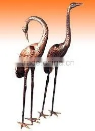 Brass Crane Figure , Brass Animal Figures , Statue , Sculptures thumbnail-1