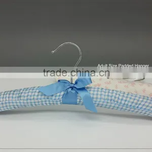 HH Brand Grid Cotton Adult Size Padded Hangers Keep Your Clothes in Original Shape thumbnail-1