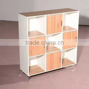 HC-M026 Chipboard Office Wooden File Cabinet Stainless Steel Feet thumbnail-1