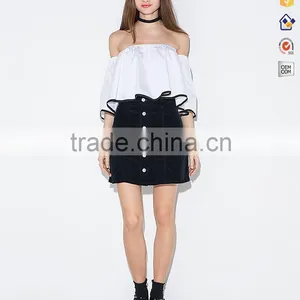 Women's Off Shoulder 1/2 Sleeve Loose Short Tops Blouse Shirt thumbnail-1