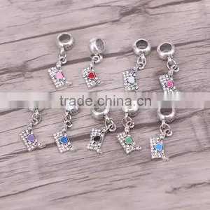 Mixed Crystal Dangle Beads For Jewelry Making Fit European Style Charm Bracelet Findings thumbnail-1