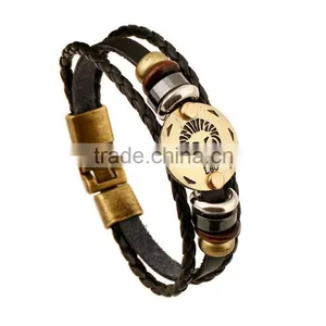 Stainless Steel Leather Wrap Bracelet thumbnail-3