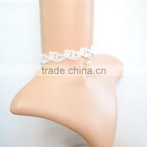 Vintage Pearl Choker Necklace Lace White Lace Lolita Lolita Choker Necklace Bridal Jewelry thumbnail-2