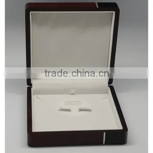 Fashion High End Logo Print Wooden Gift Boxes Wooden Jewelry Boxes for Unique Jewelry Packaging thumbnail-2