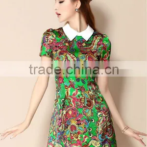 Digital Print Custom 100% Silk Dress thumbnail-1