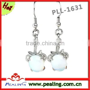 Chams Silver White Opal Drop Earrings thumbnail-1