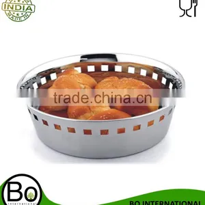Stainless Steel Shallow Bread Basket thumbnail-1