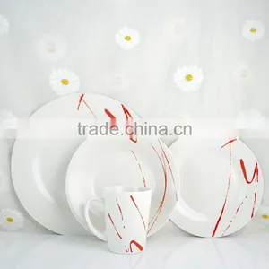 2016 Hot Selling Wholesale White Hotel Restaurant Porcelain Dinner Set Dinnerware thumbnail-4