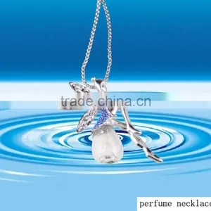 Angel Jewelry Pendant Glass Perfume Bottle Jewelry Necklace For Sale thumbnail-1