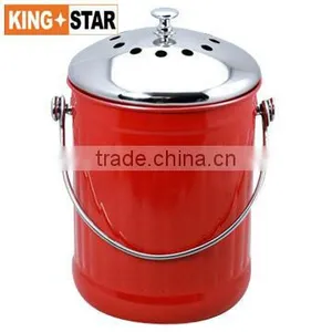 2 Gallons Stainless Steel Countertop Compost Pail thumbnail-1