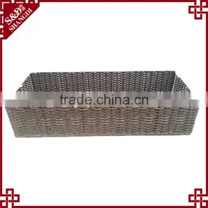 Hand Woven Plastic Rattan Shoes Basket for Hotel and Home Shoes Storage thumbnail-3