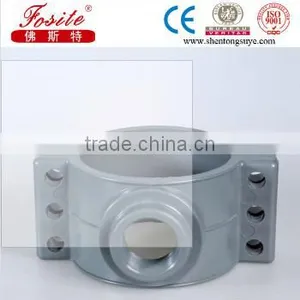 Grey UPVC Pipe Sleeve Saddle Clamp thumbnail-1