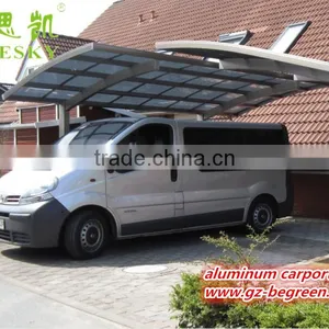 Portable Modern Aluminum Frame Polycarbonate Cantilever Carport Outdoor Car Port thumbnail-1