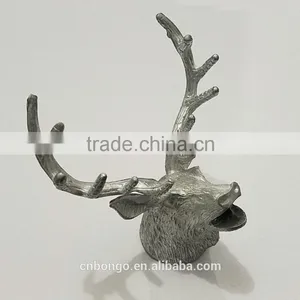 3D Metal Alloy Deer Head Arts,reindeer Part,stag Decor thumbnail-1