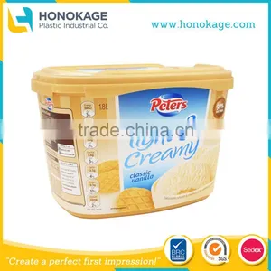 1.8L IML Plastic Ice Cream Cup Labels Have Lid and Tamper Proof thumbnail-1