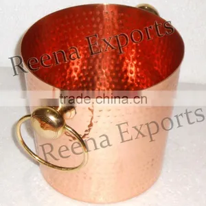 Copper Wine Chiller/Brass Champagne Chiller/Copper Wine Cooler/Vintage Copper Ice Bucket thumbnail-1