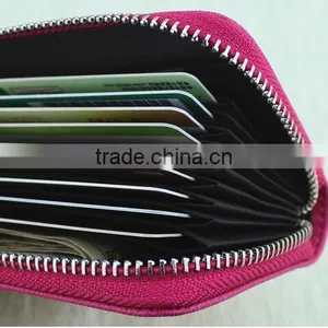 Cy278 Genuine Leather Women Card Holder Wallets Small High Quality Female Pillow Purse Fashion Organ Zipper Credit Card Coin Bag thumbnail-5