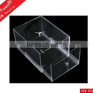 Top Grade Custom Transparent Acrylic Shoes Box With Drawer thumbnail-2