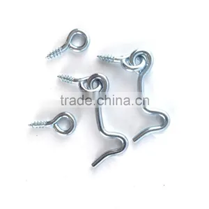 Easy Installation Heavy Safety Hook With Screw Eye, Zinc Plated thumbnail-2