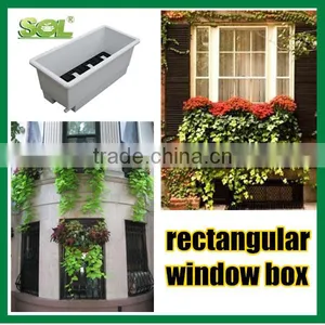 2016 Self Watering Plastic Flower Plant Pot Rectangular Planter Box thumbnail-5
