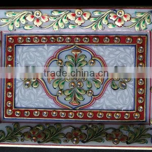 Marble Decorative Tray, Hand Made Marble Serving Tray, Unique Serving Trays, Arab Serving Trays, Food Tray thumbnail-1
