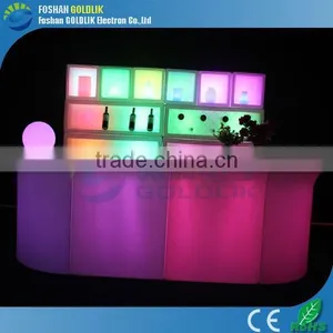 GLACS Control RGB Color Straight and Corner LED Bar Counter Restaurant Bar Counter Design thumbnail-5