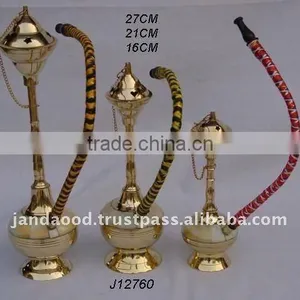 Hookah Made in Brass With Mother of Pearl Mosaic and One Out Let thumbnail-1