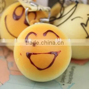New Arrival Artificial Imitated Fake Key Replica Faux Lovely Silicone Bread Food Pendant Phone Chain thumbnail-1