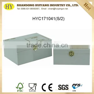 FSC Custom Small Plain Wood Box With Latch and Hingeswholesale thumbnail-1