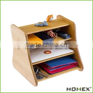 4 Tier Office Bamboo Desk Organizer Homex-BSCI Factory thumbnail-1