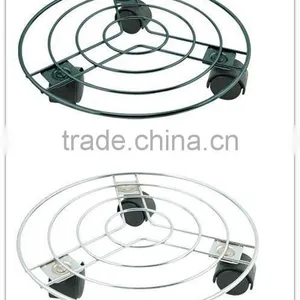 Home Removable Metal Flower Shelf Plant Trolley Wheel Flower Shelf thumbnail-3