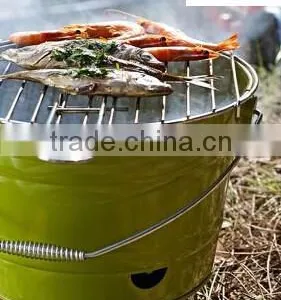 BBQ Bucket Charcoal Grill / Indoor or Outdoor Charcoal Bbq Grill Bucket thumbnail-2