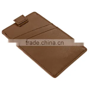 RFID Blocking Genuine Slim Leather Wallet Credit Card Case Sleeve Card Holder With Painted Edges thumbnail-4