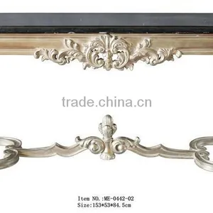 Antique Style Living Room Decorative Console Table and Mirror Set thumbnail-2
