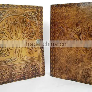 Indian Super Fine Handmade Vintage Embossed Tree of Life Design Leather Notebook thumbnail-1
