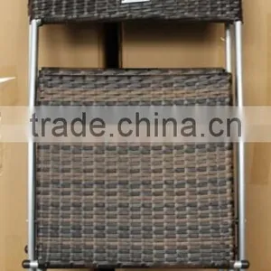 2015 Basic Style Cheap Rattan Outdoor Dining Set Round Table and Fold up Chairs thumbnail-2