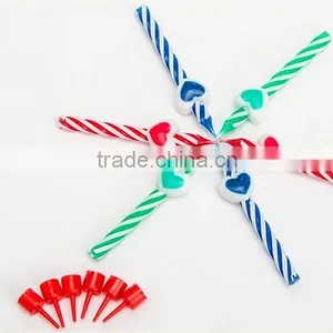 Love Heart Colour Screw Thread Birthday Candle Wholesale thumbnail-3